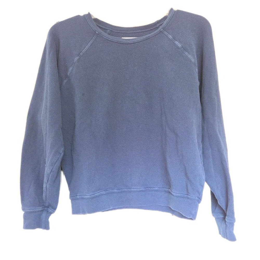 The Great. Varsity? Navy Cropped Crewneck Sweatshirt Womens 1 / Small